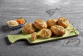 V-Style Buns Lentil & Roast Veg